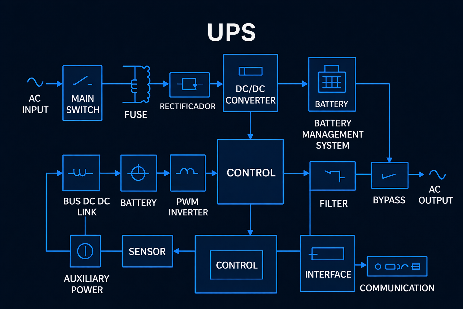 Diagrama de Bloques UPS