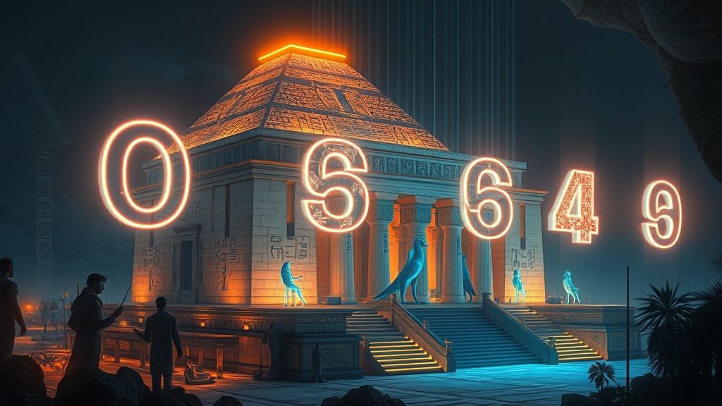 Ilustración de los dígitos del sistema decimal