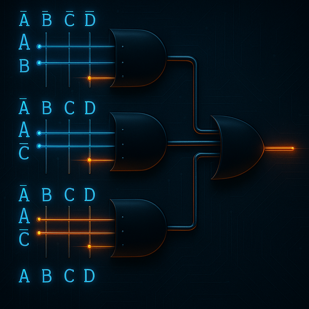 Ejemplo de expresión lógica SOP