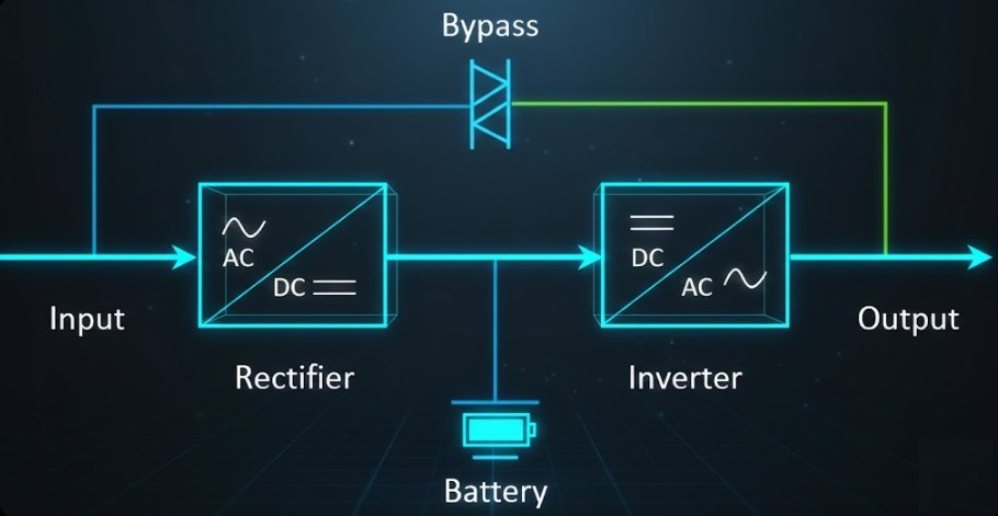 Diagrama Estándar UPS Online Doble Conversión